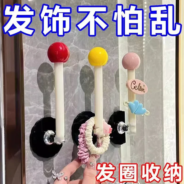 发圈发饰发绳皮筋头绳整理神器收纳架卫生间墙上壁挂首饰发夹挂钩