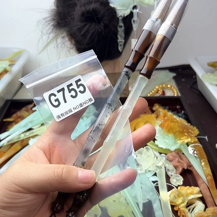 蛇纹石玉合金发饰?**要