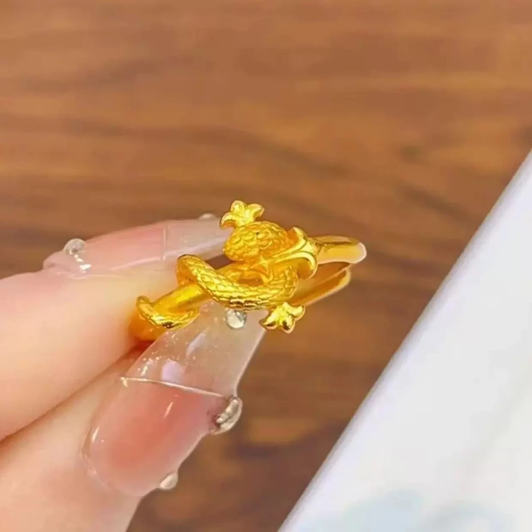 戒指 权杖灵蛇戒指实心生肖蛇开口指环Z-28