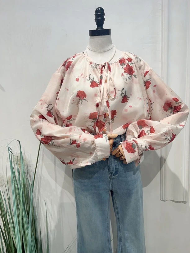 【门店同款】ENJOY夏季“悠然之境”玫瑰花上衣