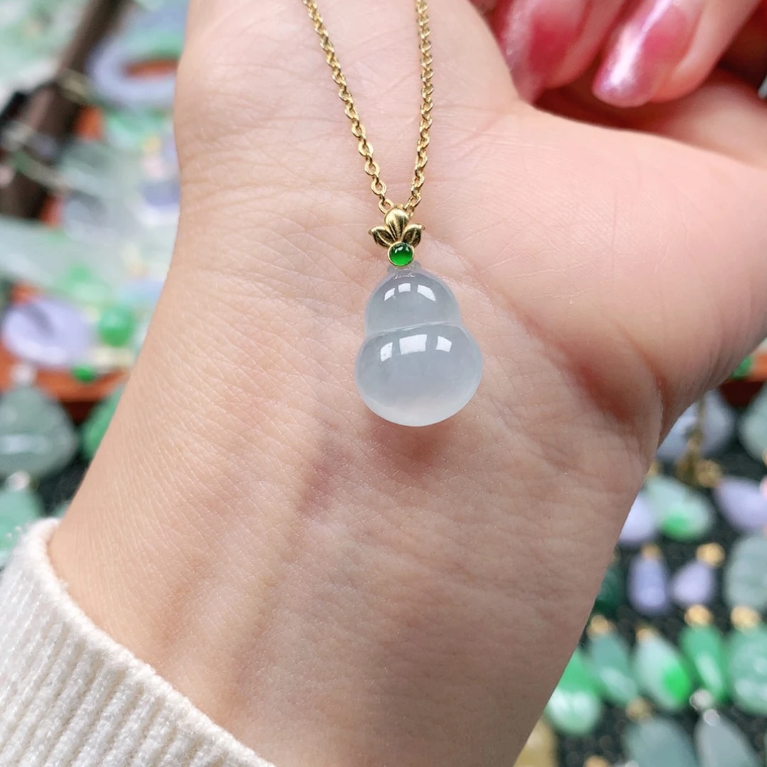 吊坠(不含链)18K金镶嵌翡翠阿****n