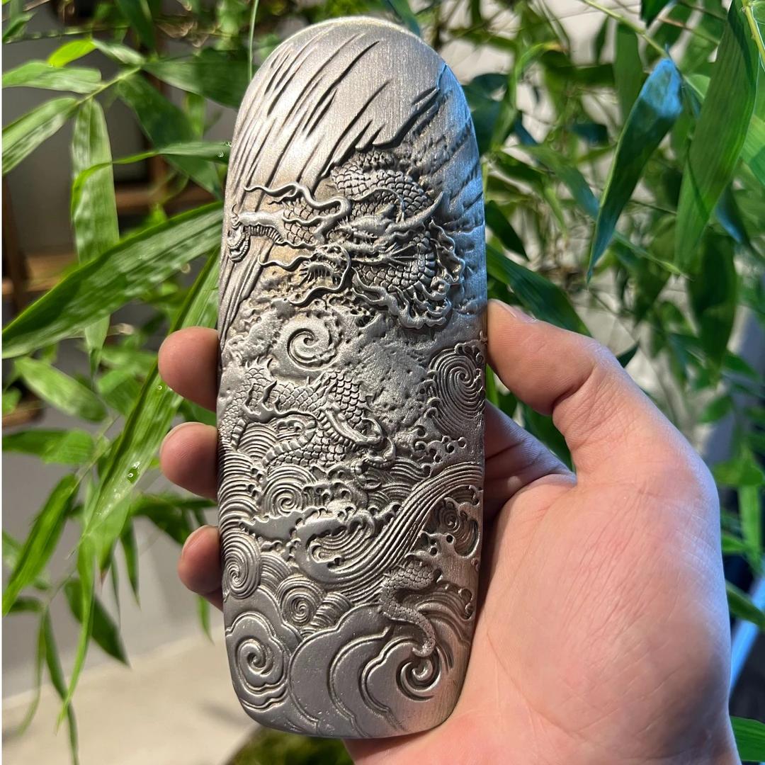 苍龙茶则中国风手工錾刻茶空间中式高档古风茶道茶则陶瓷茶具配件