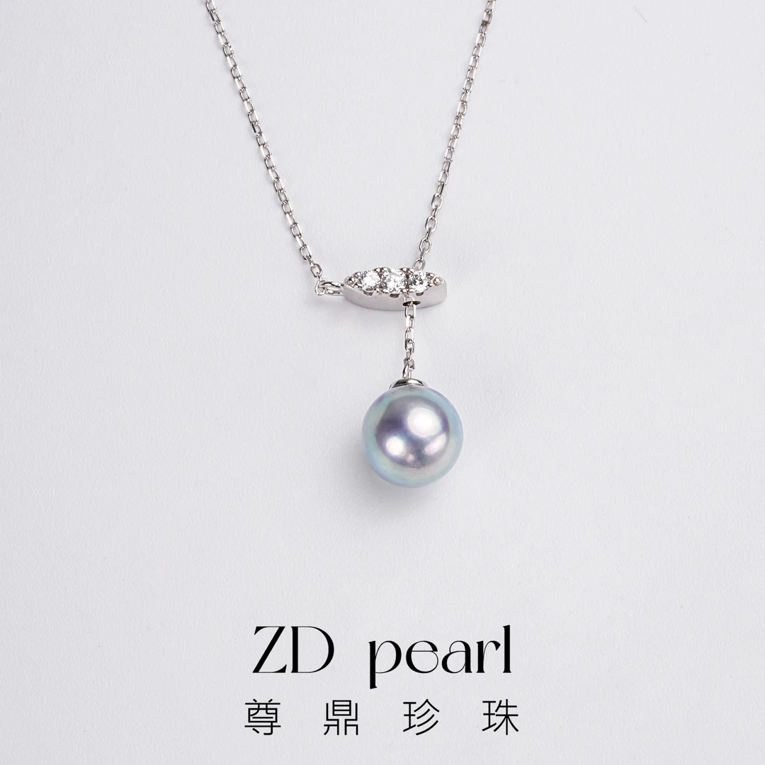 【阳阳】尊鼎珍珠-S925银海水珍珠真多麻吊坠+珠径8-9mm