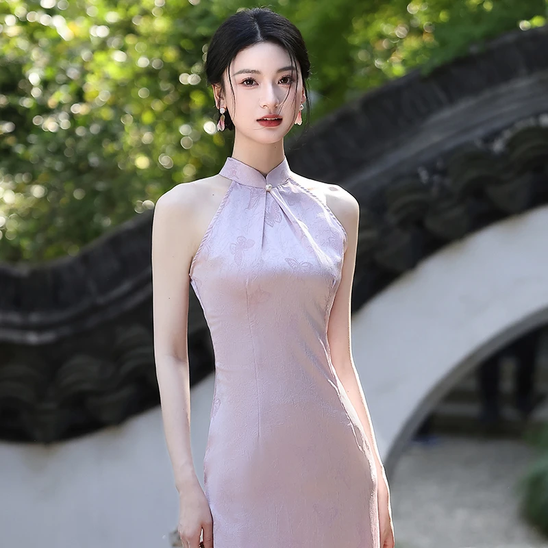 绝美新中式旗袍2025新款夏季日常可穿上海国风复古改良妈妈连衣裙