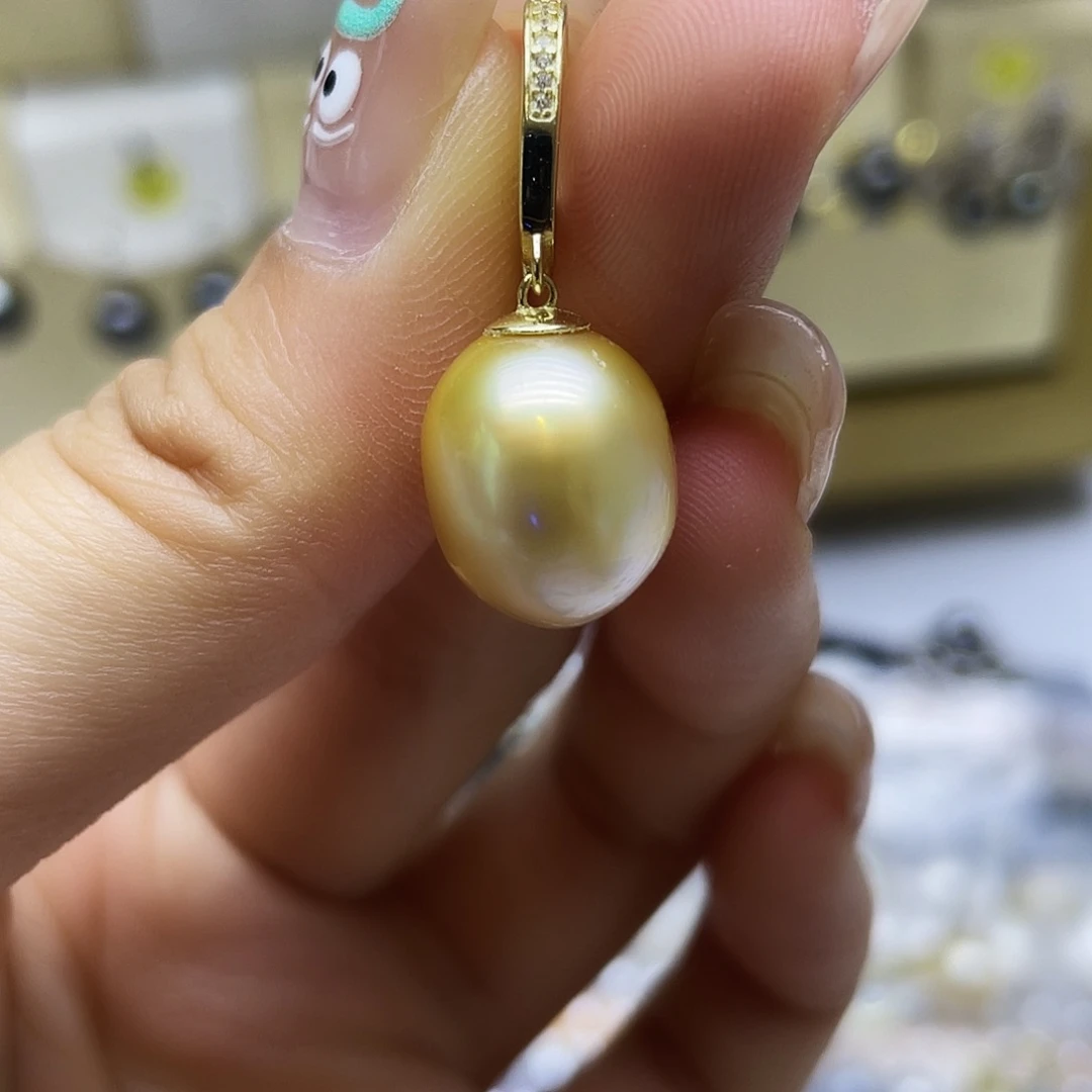 海水珍珠银S925镶嵌颈饰