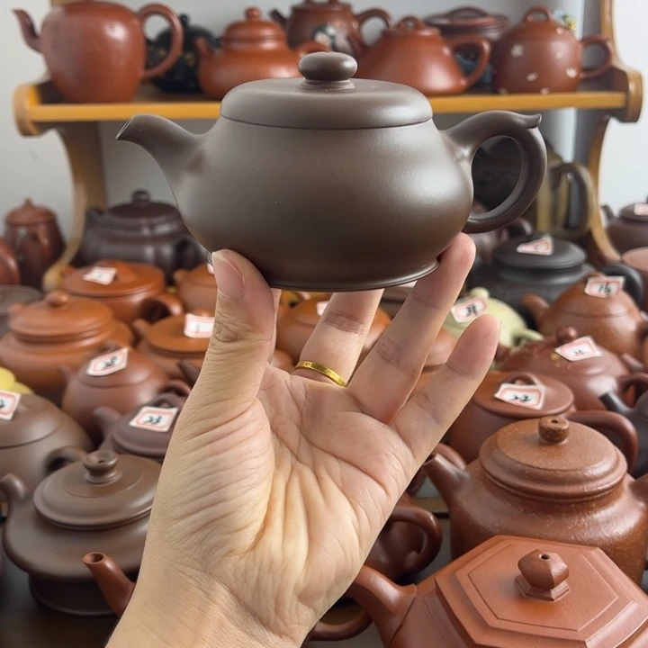 茶壶紫砂200cc紫泥半手微瑕