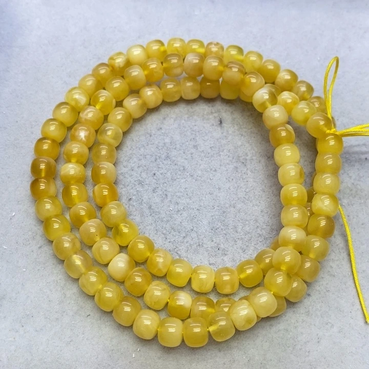 蜜蜡裸石未镶嵌串