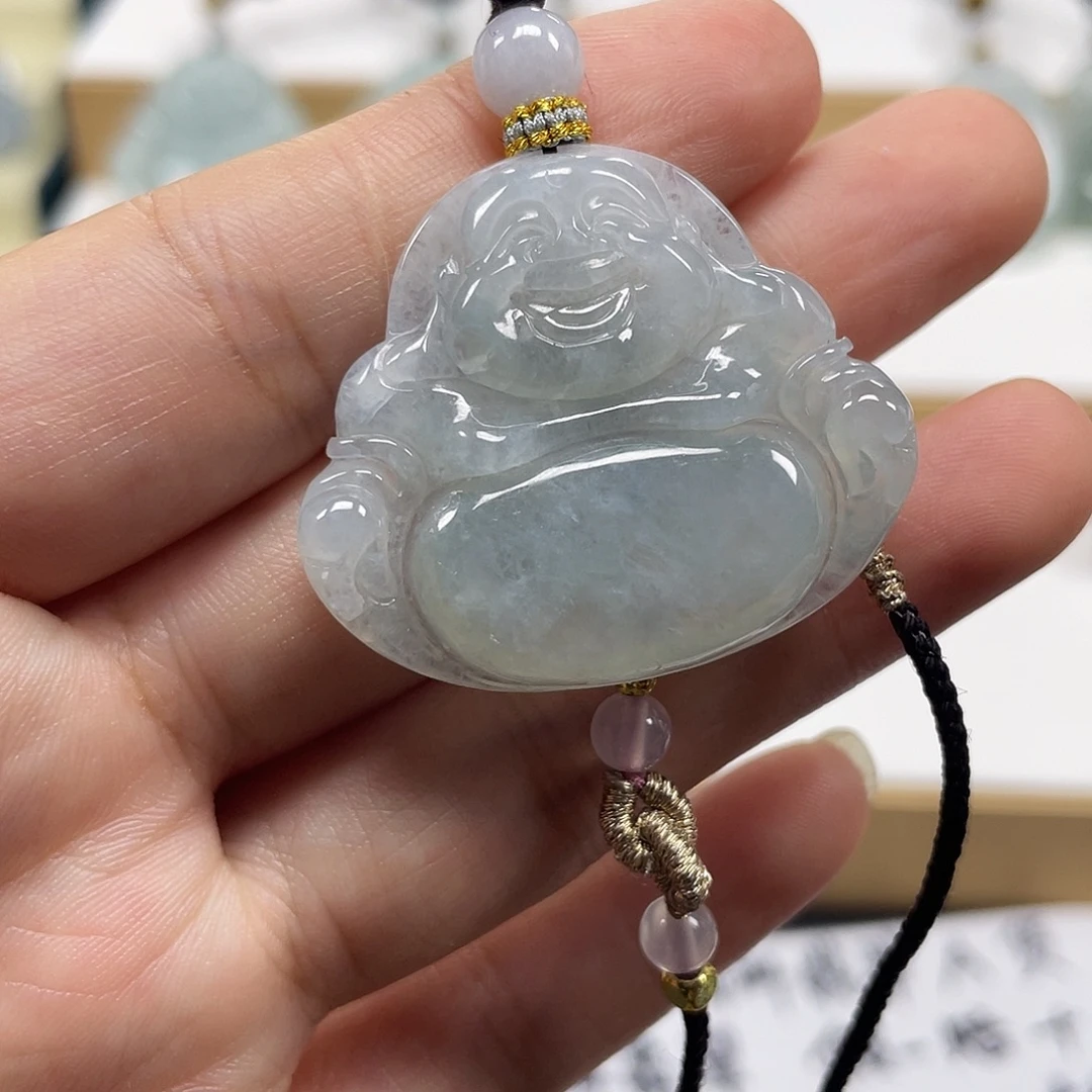 翡翠未镶嵌颈饰天然翡翠佛公吊坠一件18号