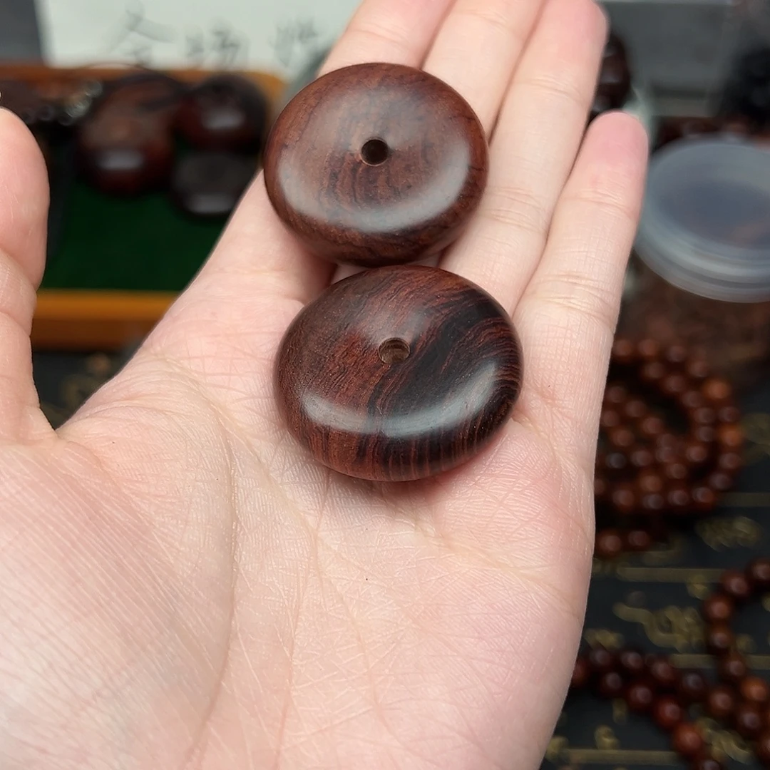 木海南红降平安扣小尺寸