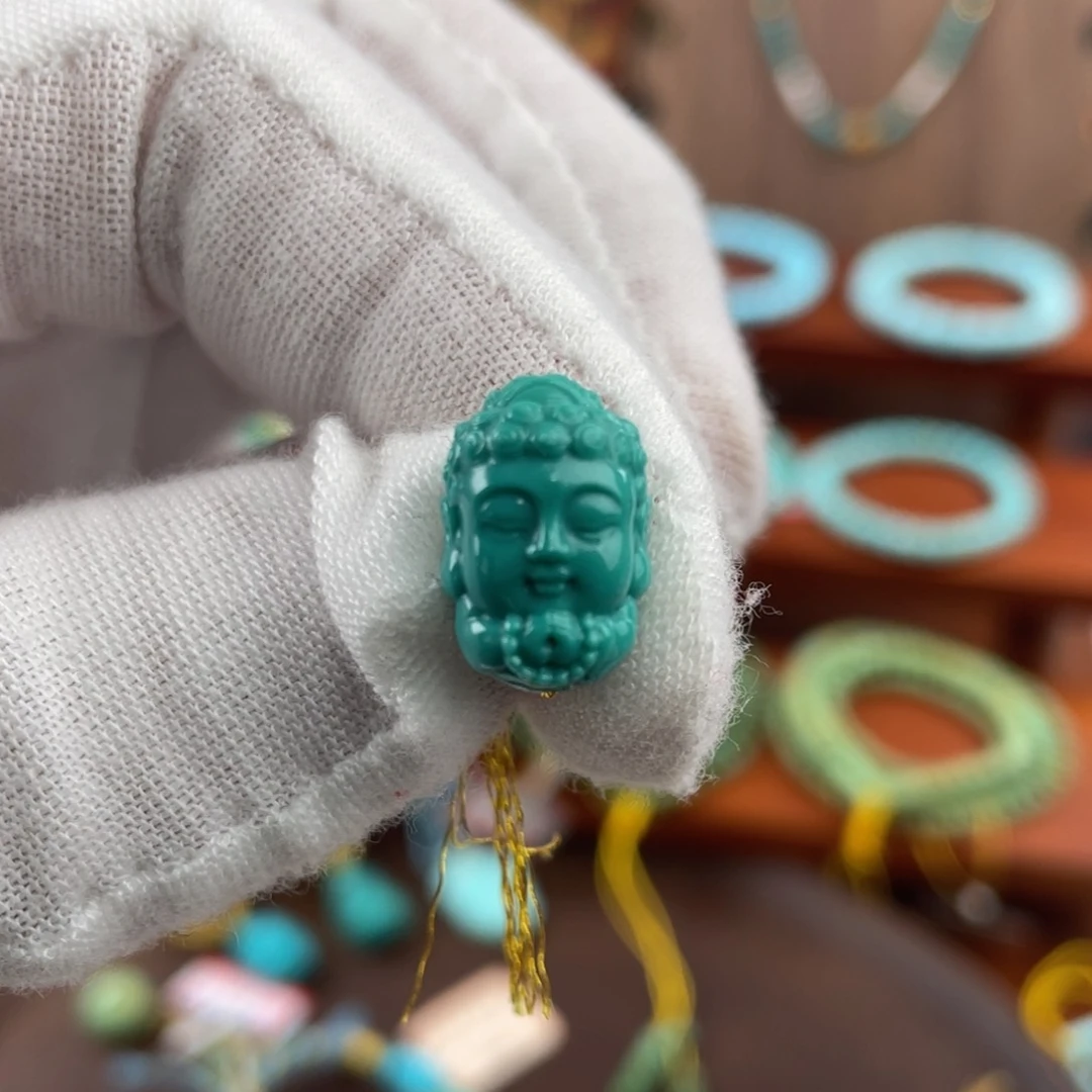 绿松石手链未镶嵌玉化宝宝佛