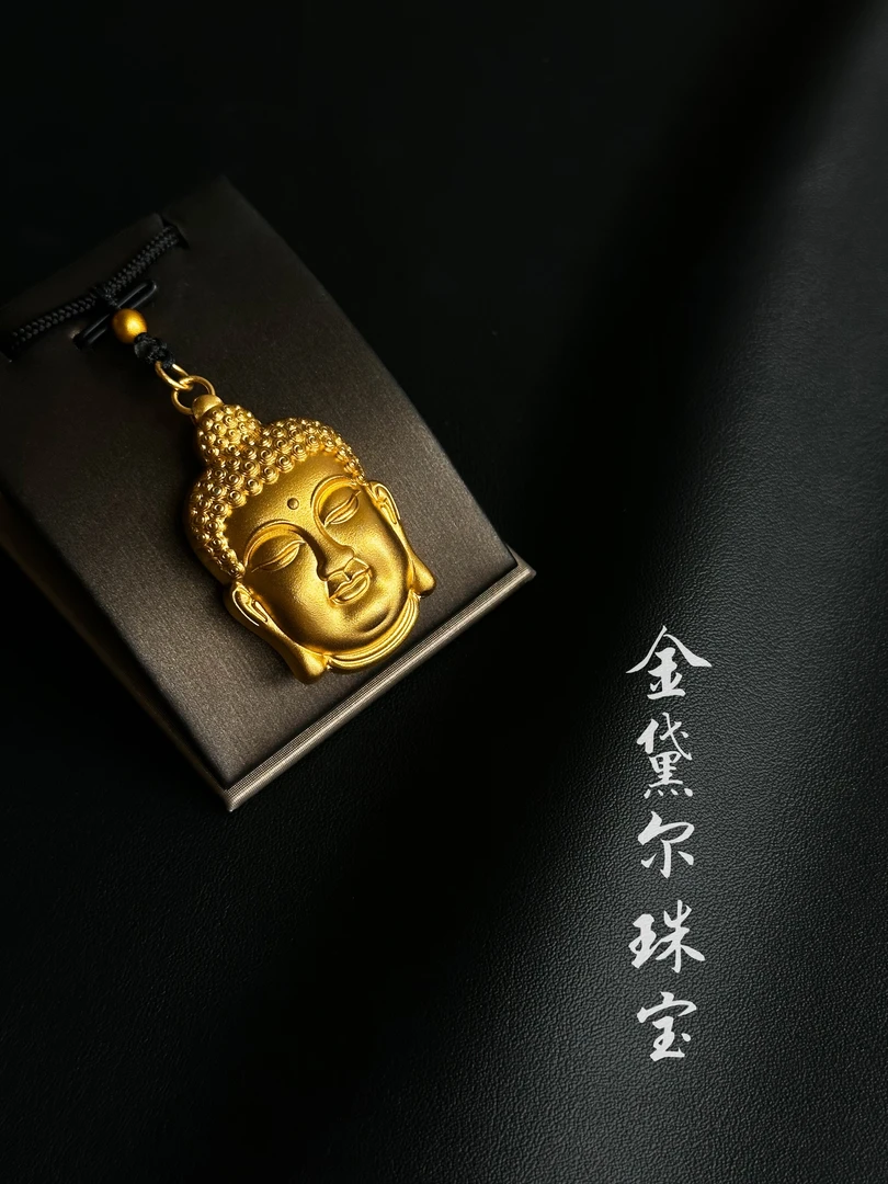 吊坠足银 【古法佛头吊坠】2025新款古法手工编绳双面时尚大佛头