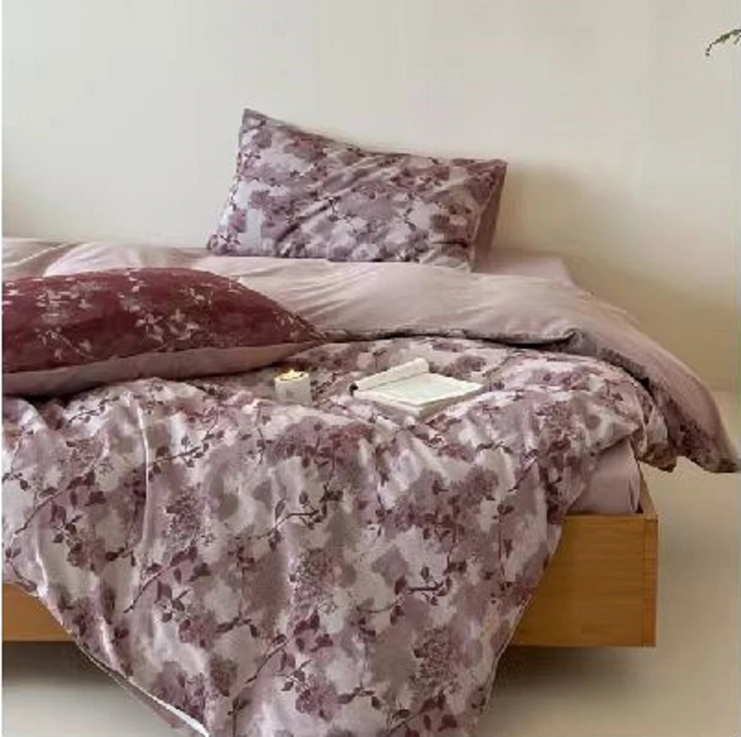 M【四件套-望春-豆沙】200*230标准四件套家用柔软亲肤可机洗