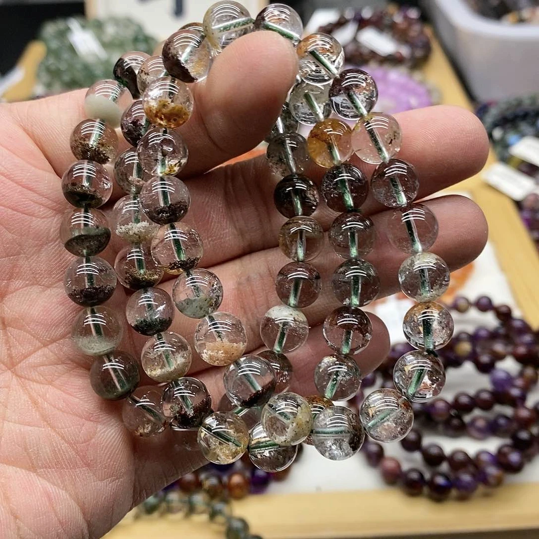 水晶手链未镶嵌多样性发货发一条