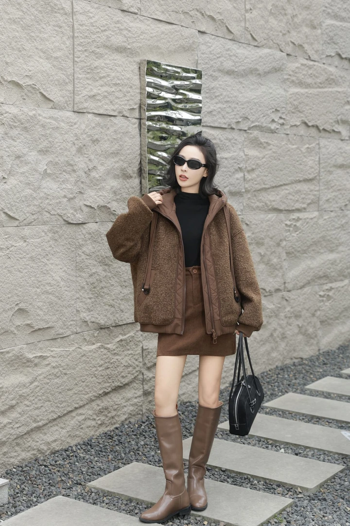 1224-06 女款宽松型冬季时尚百搭外套 WZFQ 0097