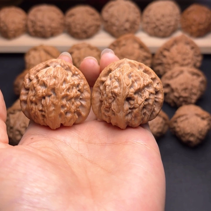 文玩核桃把件37.5白狮子