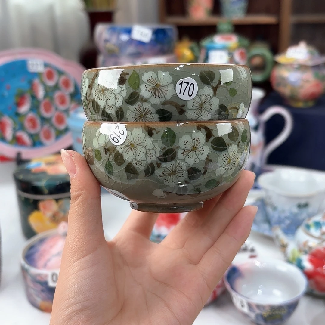 景德镇手绘高温釉下彩陶瓷茶具