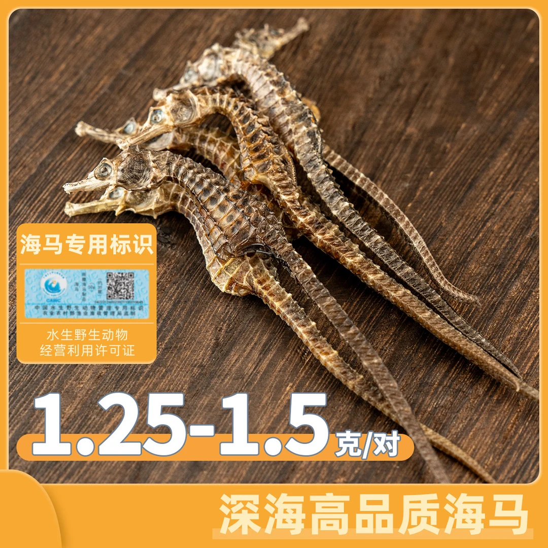 甄选深海高品质正品海马1.25-1.5克/对