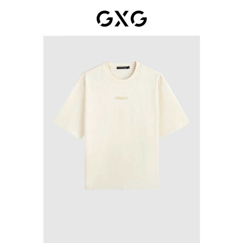 2024年夏季多色简约小字母圆领短袖T恤男#G24D442515