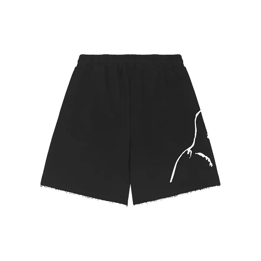 XL重磅毛边破坏刺绣美式宽松休闲短裤107242033004