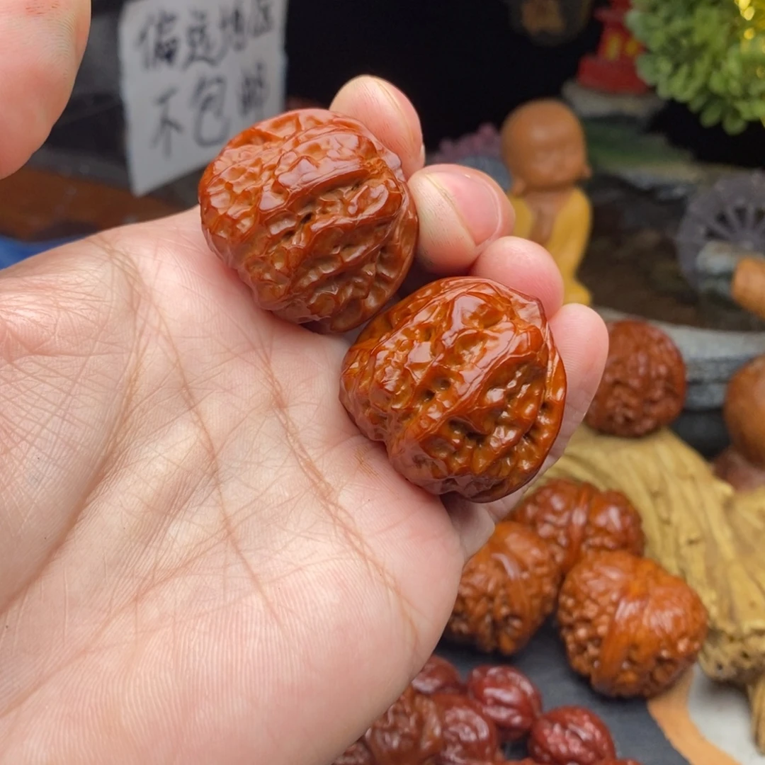 景***明文玩核桃把件蛤蟆头