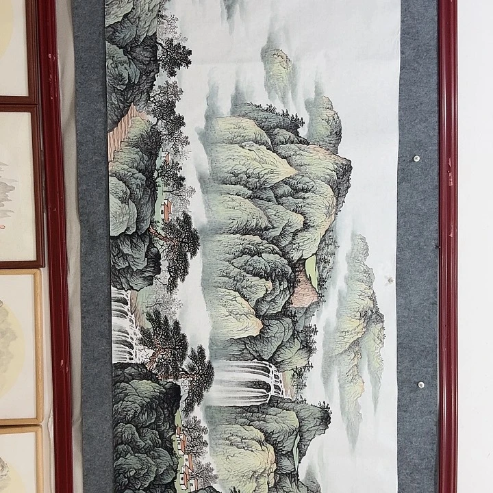 国画手绘国画江山如画