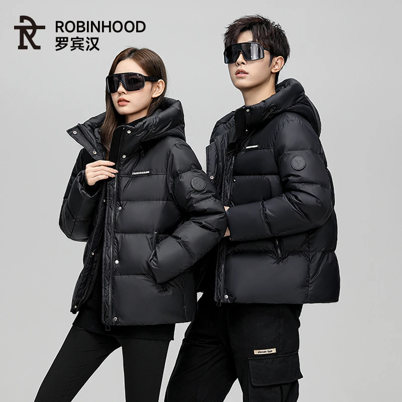 【丽公主专属】罗宾汉男女同款运动户外连帽短款羽绒服R248Y51423