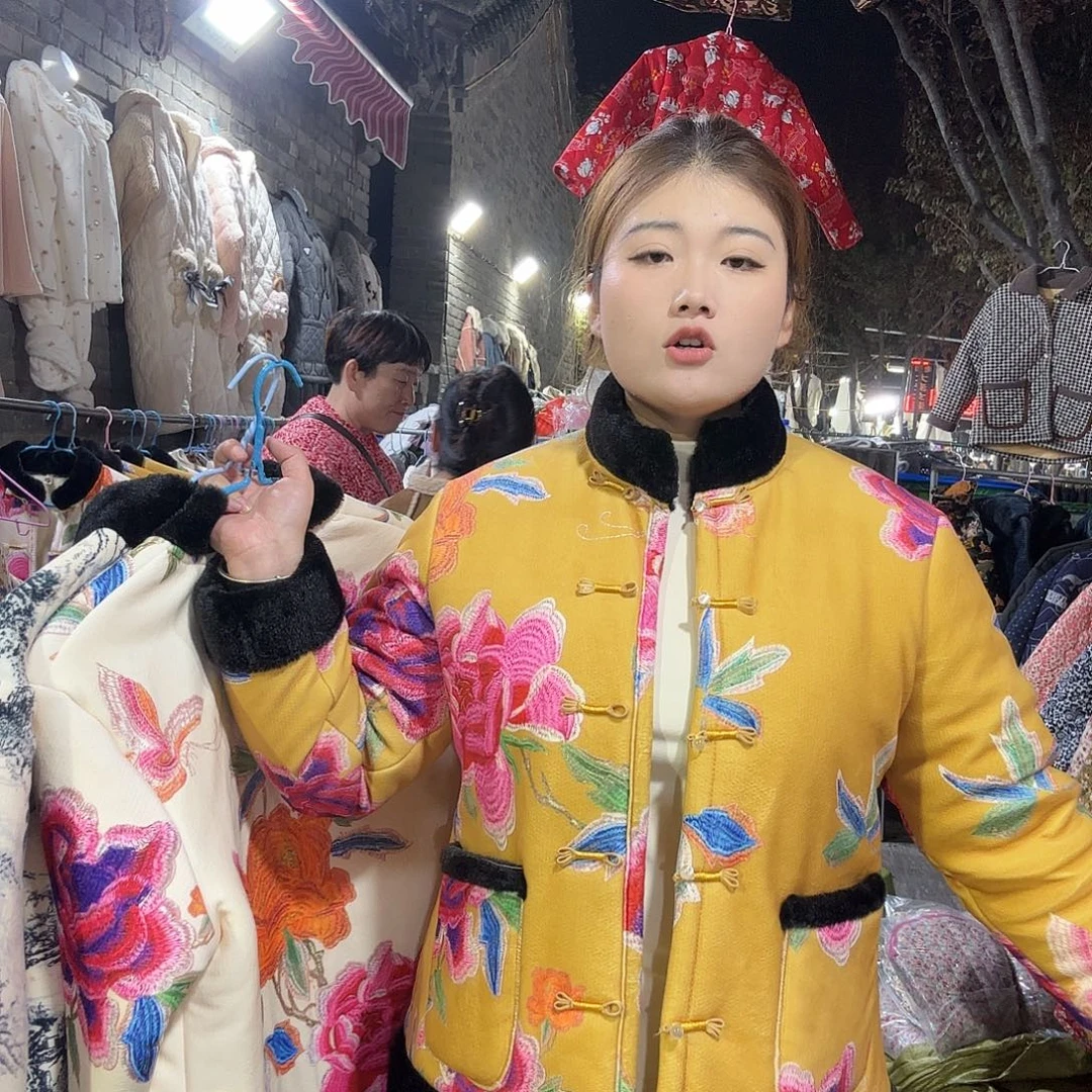 三醋酯纤维带领加厚款棉袄