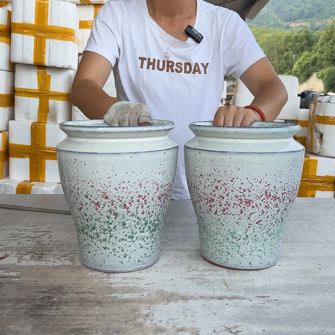 紫砂花盆王嫂花盆0714-117高20口19