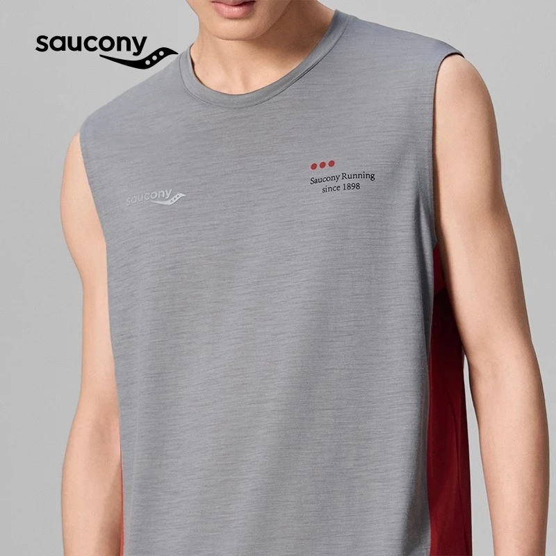 Saucony索康尼25夏男子灵魂跑者系列竞速跑步舒适透气单层背心