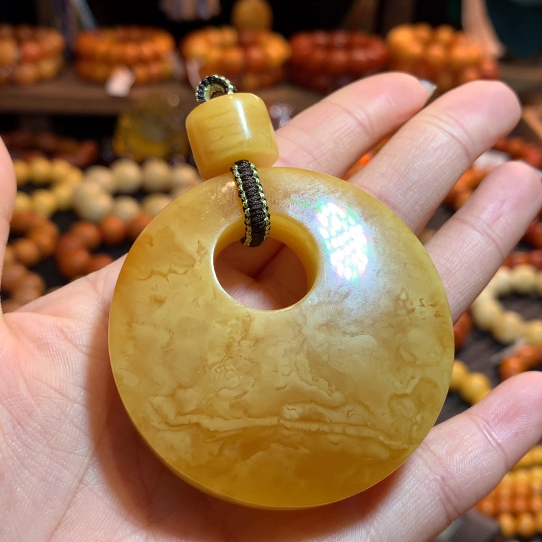 蜜蜡未镶嵌吊坠(不含链)