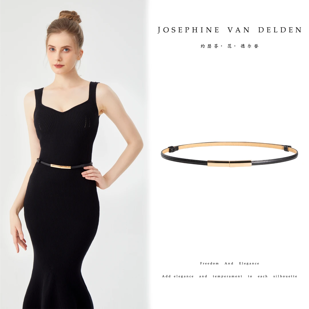 春夏裙装系列 | 一字扣欧若精灵风头层女士简约款腰链带【C10000】