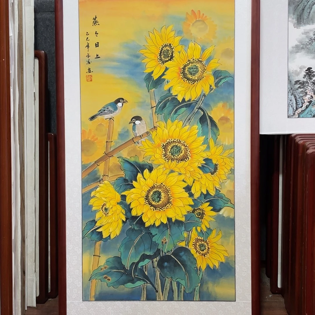 国画带框尺寸63*123厘米
