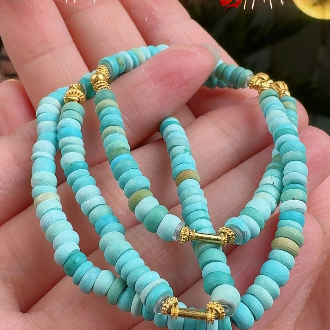 绿松石珠宝奇石18K金镶嵌