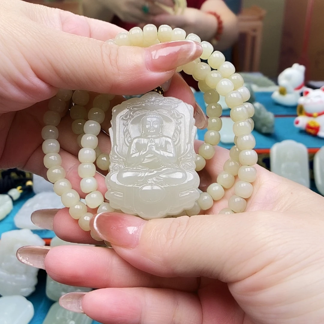 和田玉未镶嵌颈饰单*！