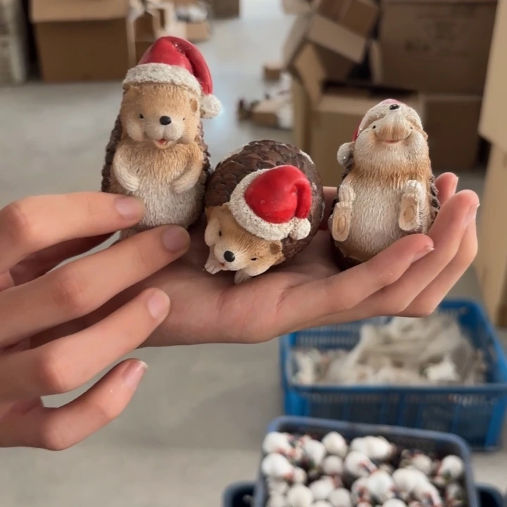 摆件样品样品刺猬三个
