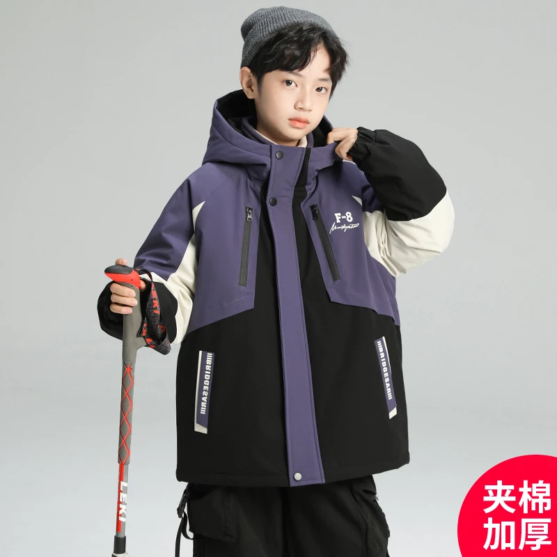 男童秋冬款2024新款夹棉加厚中大儿童外套酷帅潮【百纳】CF161