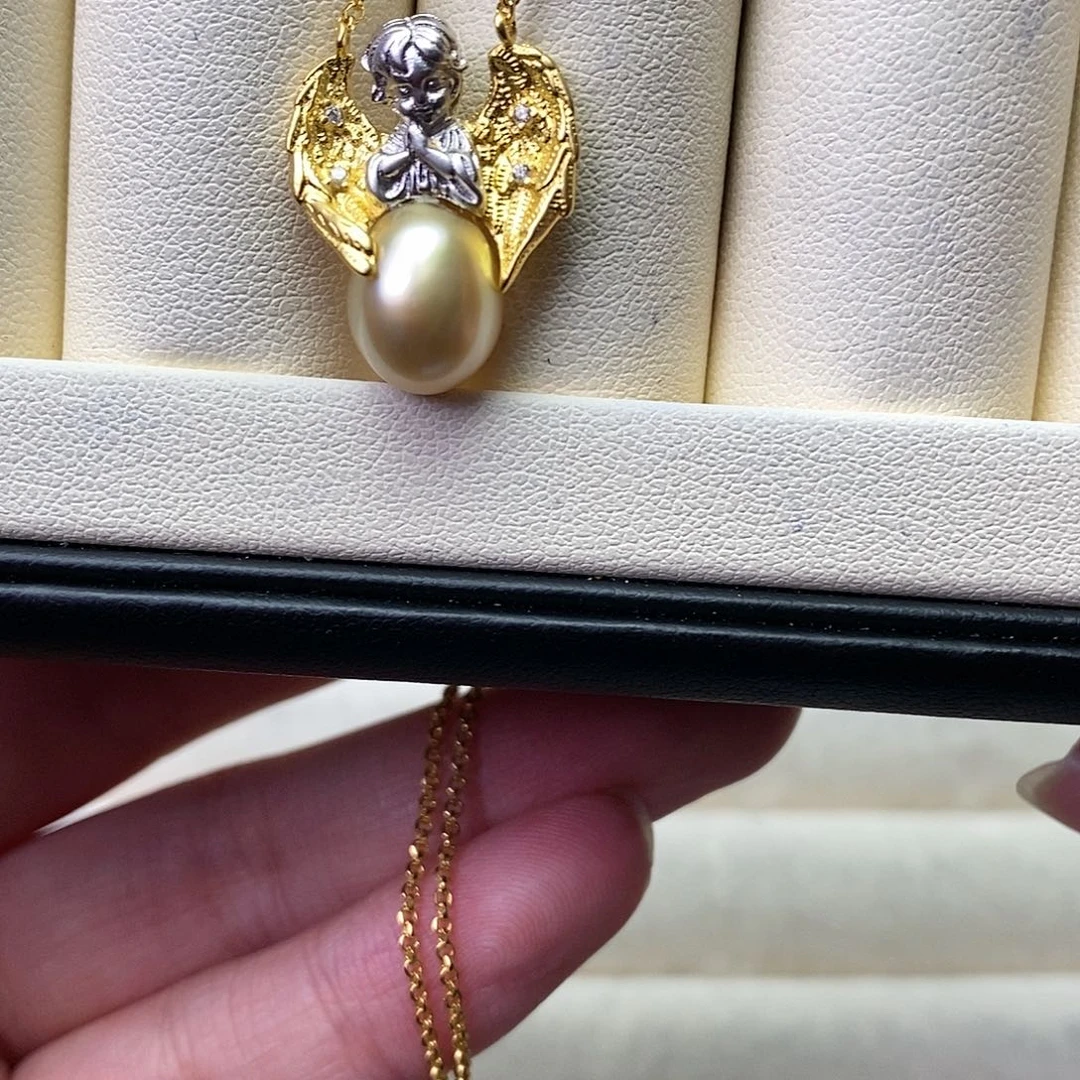 海水珍珠颈饰银S925镶嵌