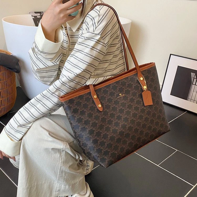 （41×26×11）带挂件新款单肩包腋下包时尚百搭大容量托特包1293