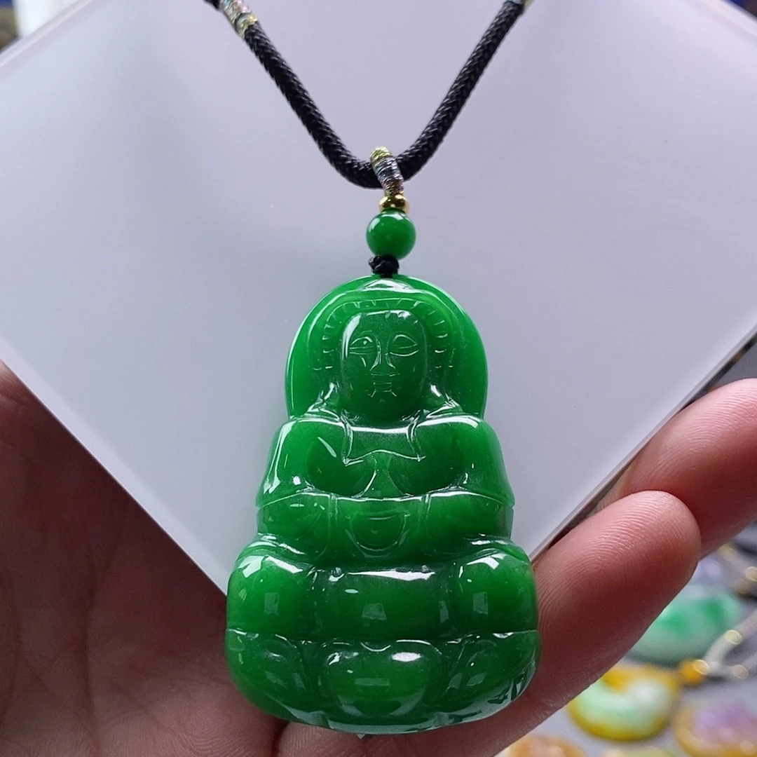 翡翠未镶嵌吊坠(赠链)