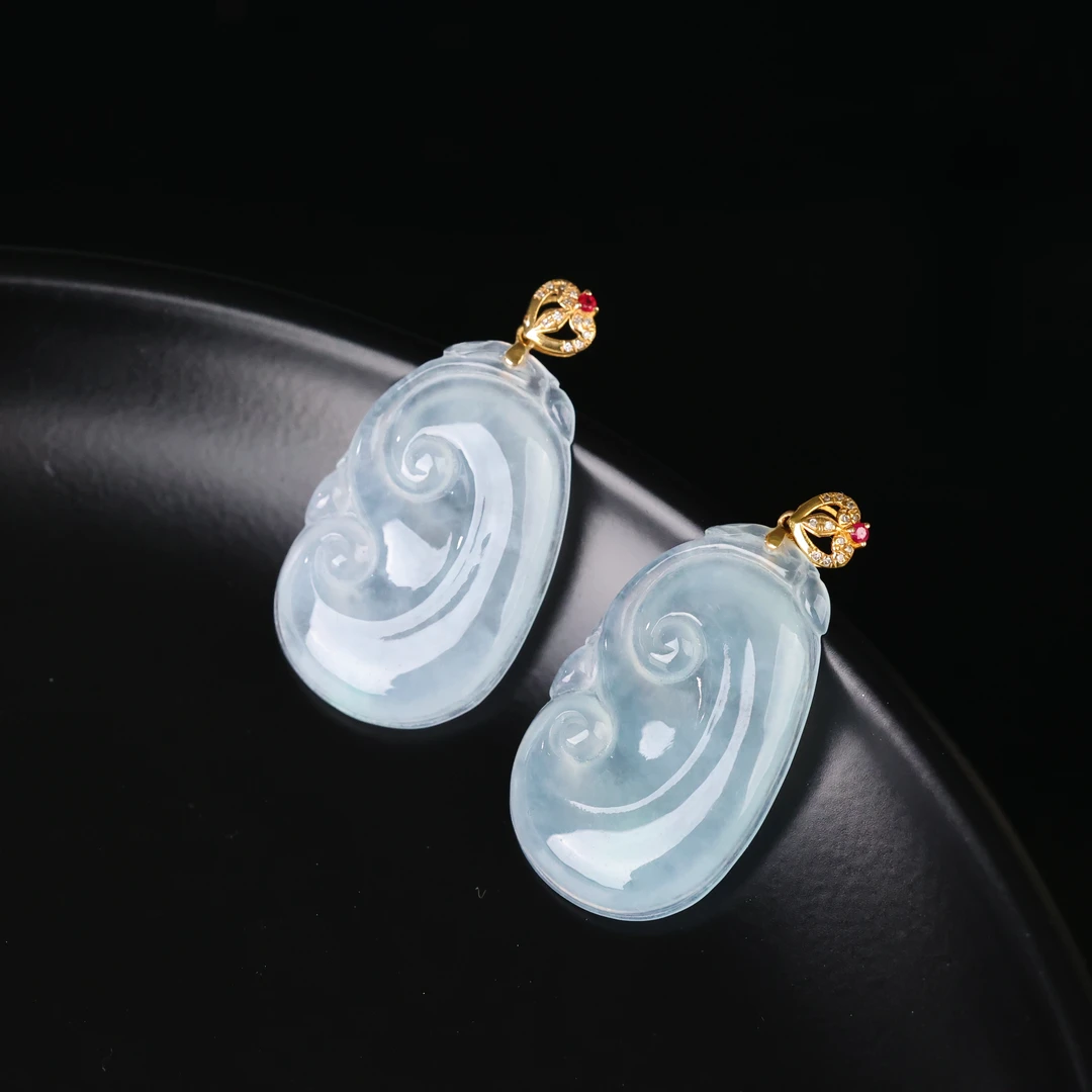 【央博玉】18K翡翠吊坠-YB78220148-多样性发一|CXQ21