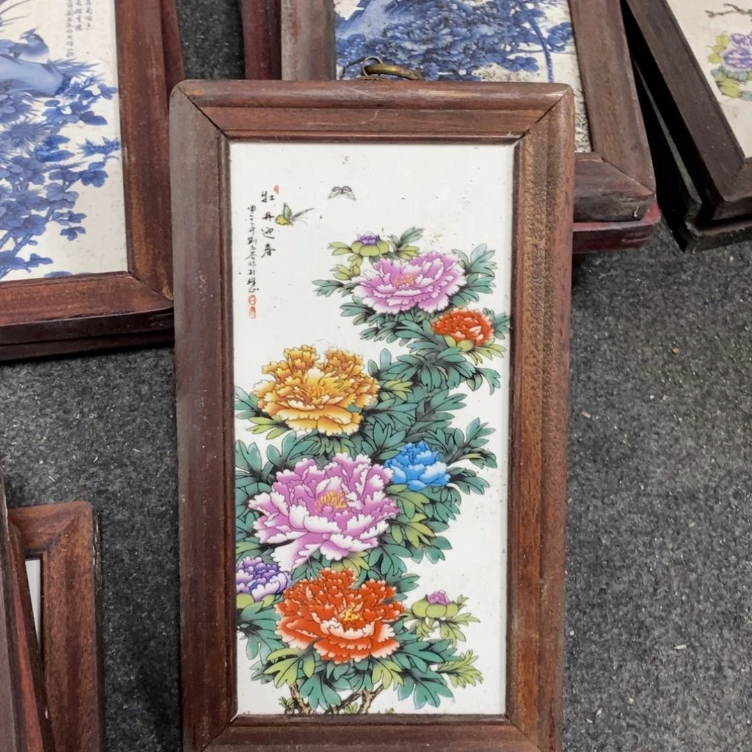 瓷片28*16*1景德镇瓷板画柴窑烧制