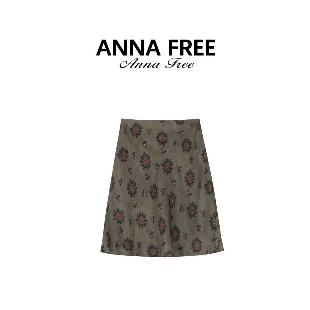 ANNA FREE 新款印花设计感时尚优雅修身半身裙ZCS25467