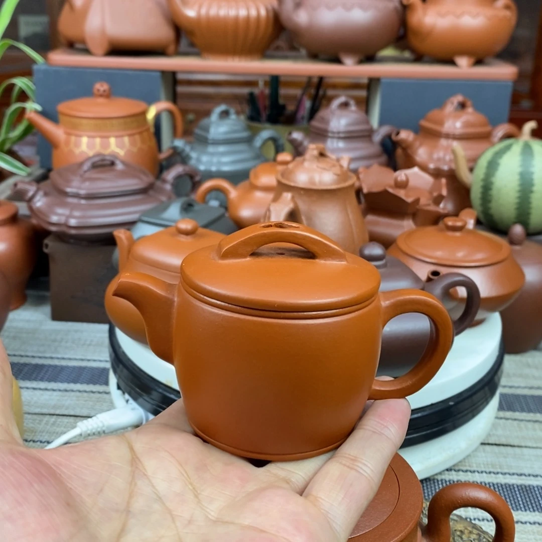紫砂茶壶汉瓦120-200Cc原矿赵庄朱泥