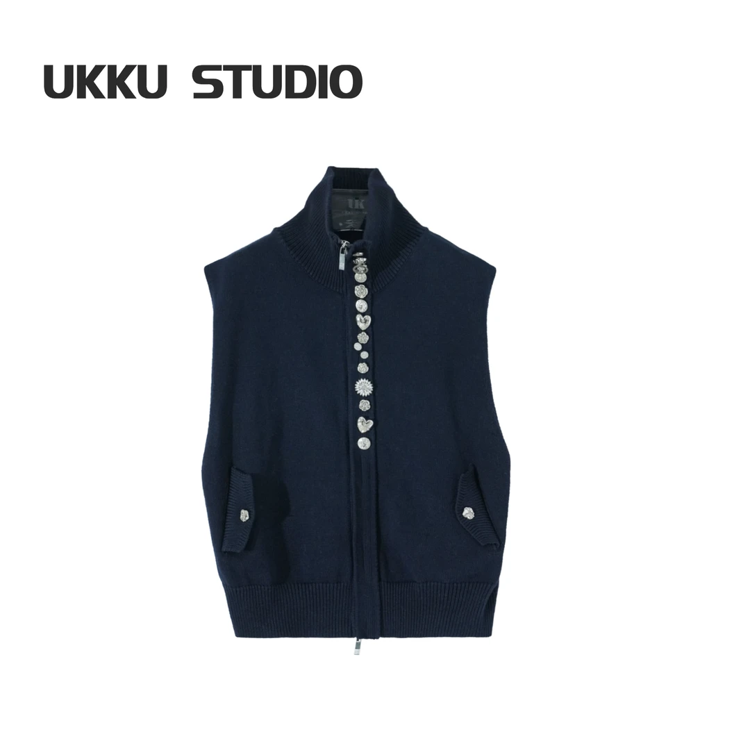 【姗姗】秋冬新款设计师重工马甲外套PT515395A