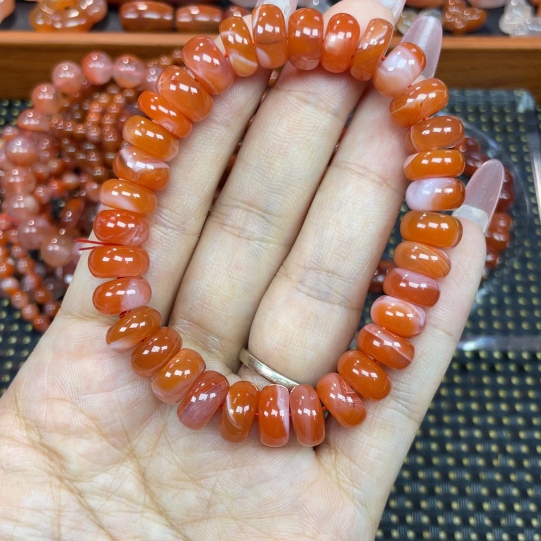 南红玛瑙未镶嵌颈饰算盘单圈