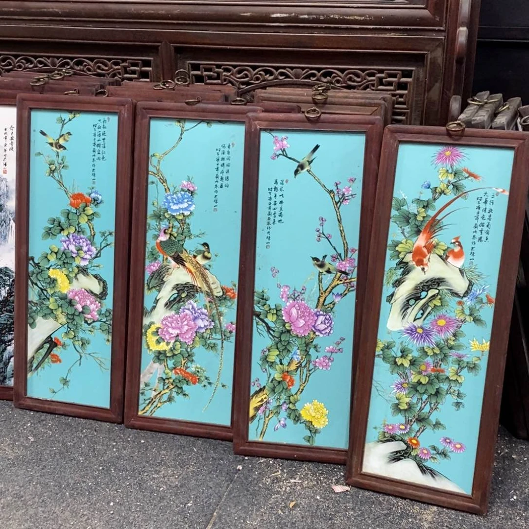 瓷片55*21*4 景德镇瓷板画柴窑烧制