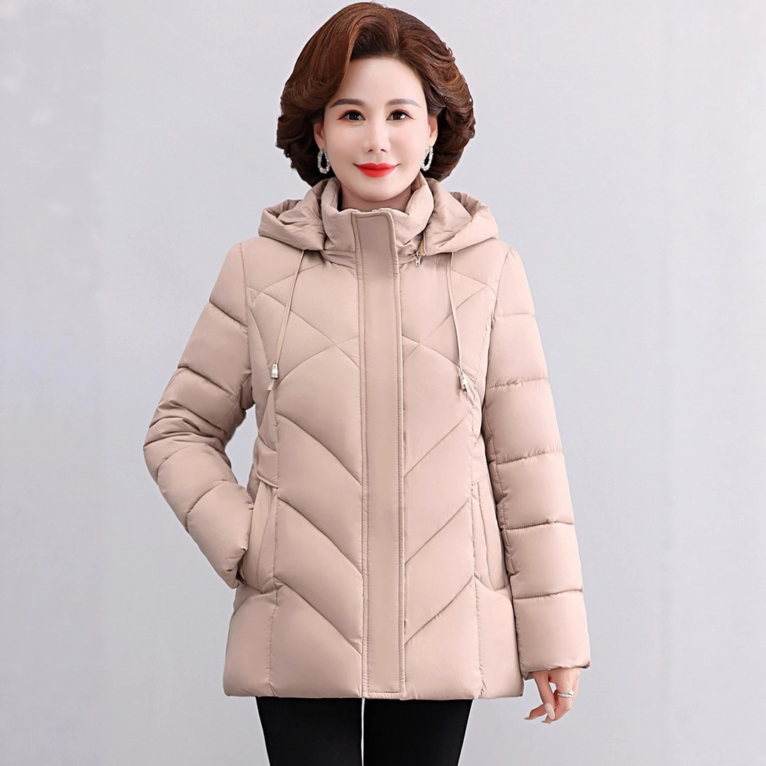 宽松型中老年女装棉袄外套羽绒棉服女短款2025冬装新款中年妈妈加
