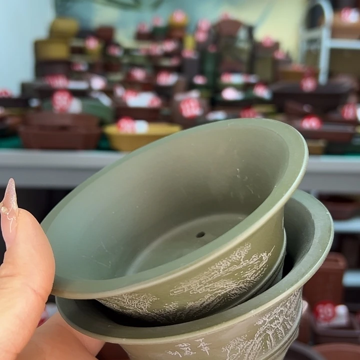 花盆紫砂绿泥小花盆