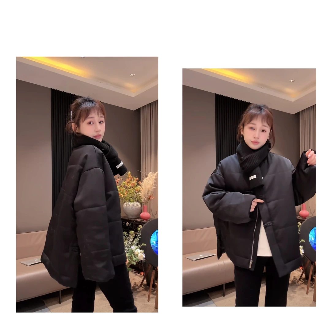 新中式盘扣立领棉服外套