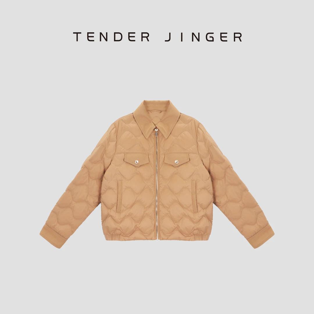 Tender Jinger气质通勤翻领短款鹅绒服T54SHX41361